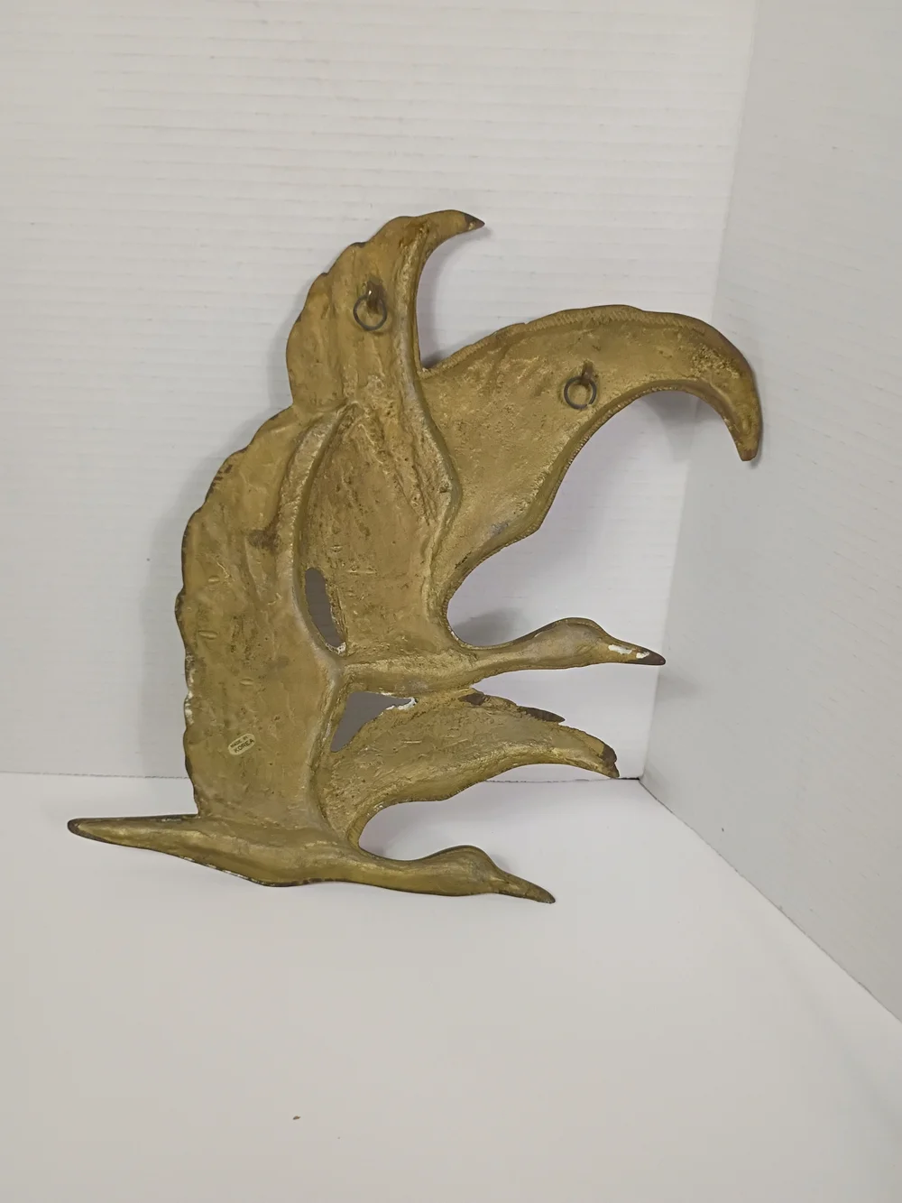 Vintage Large Brass Flying Geese Wall Art / Brass Wall Art/ Retro Décor Art